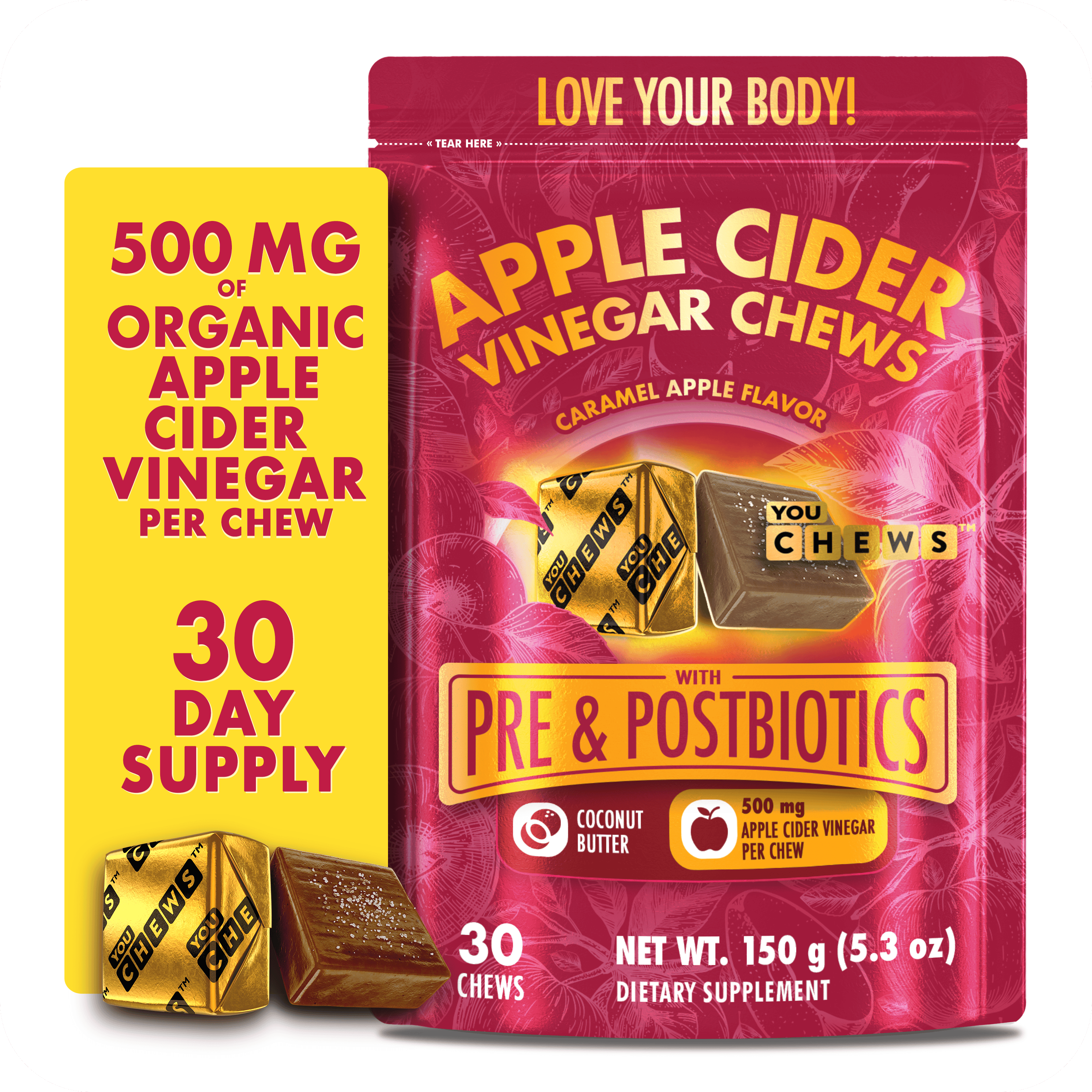 YouChews, Apple Cider Vinegar Chews (30 Count)