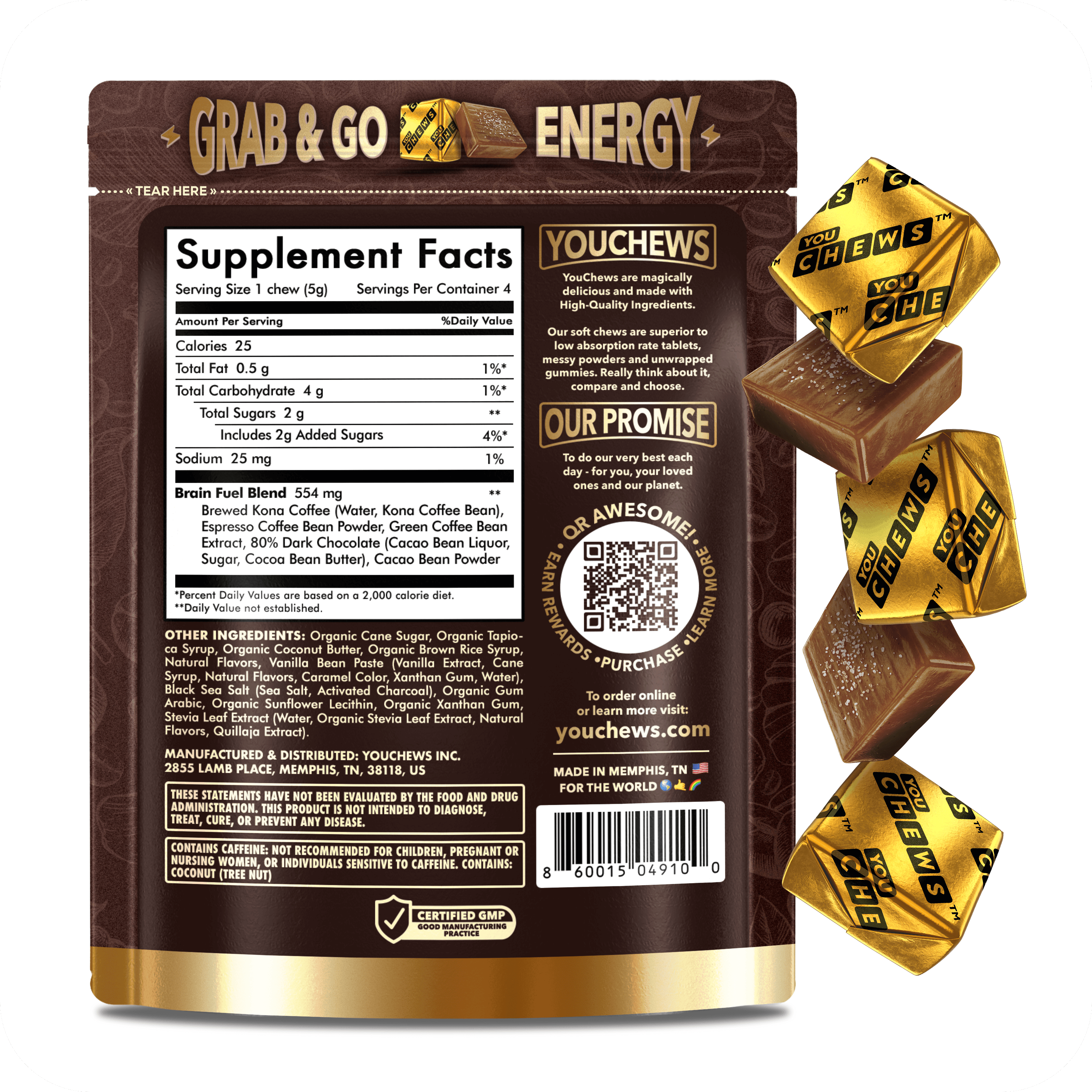 YouChews, Coffee Chews (4 Count)